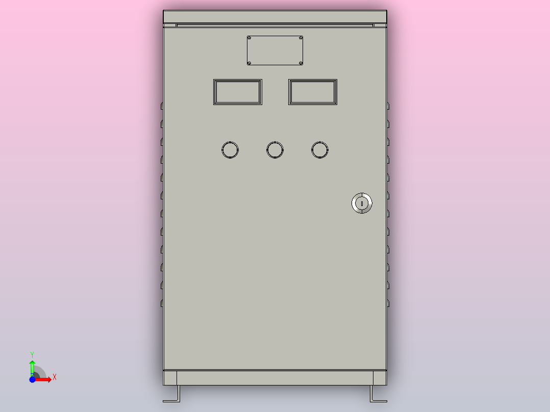 XJZ1-14～30自耦减压起动控制箱三维模型202010前视图