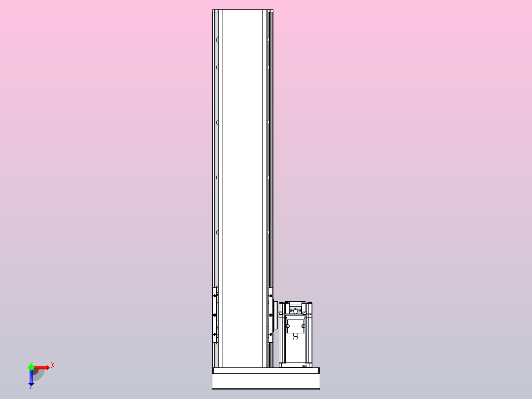 日规模组半封闭丝杆TPA-HNR-110D-1610C-L450-MR-C-P40-N3俯视图
