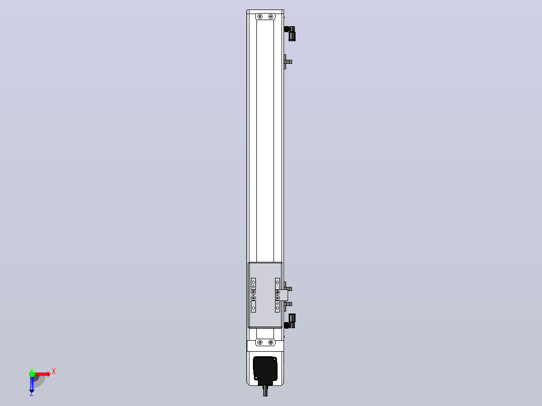 SCM6-400-BW-M10滚珠花健、支撑座、滚珠丝杠、交叉导轨、直线模组俯视图