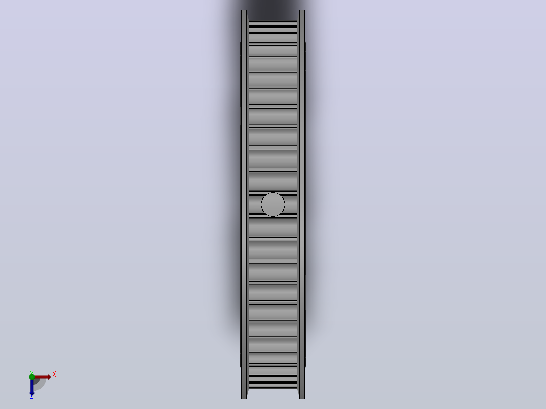 带顶丝圆孔标准型圆弧形齿同步带轮5GT型_S5GTHT-50-9-dt20-A俯视图