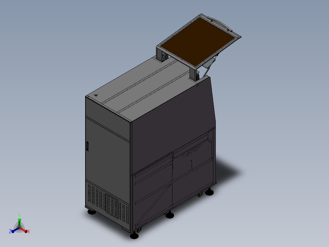 在线式PCB板CO2激光打标机主视图