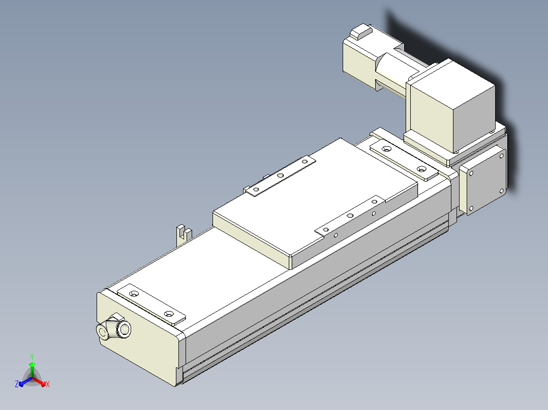 MCB10无尘皮带滑台[MCB10-L32-100-LU-100W-C3]主视图