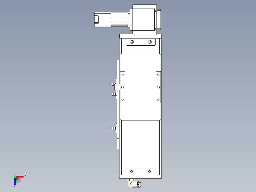 MCB10无尘皮带滑台[MCB10-L32-100-LU-100W-C3]俯视图