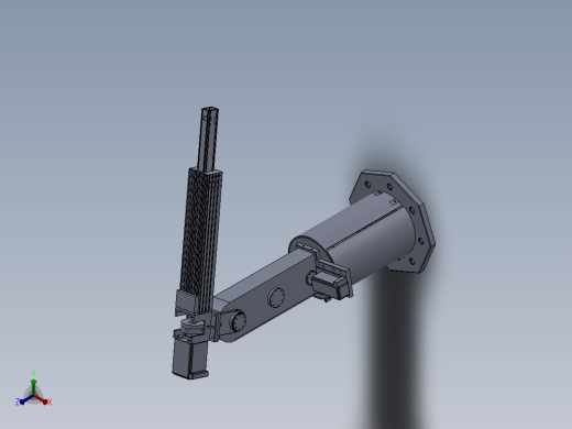 三自由度球坐标机械手设计CAD图纸说明书SolidWorks三维模型 正等轴测缩略图