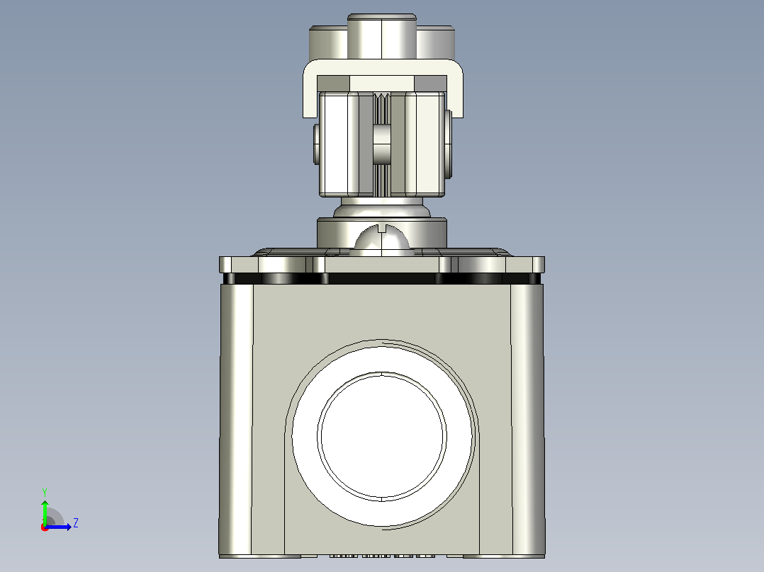 YBLX-K3_20S_T内六角行程开关三维模型202111左视图