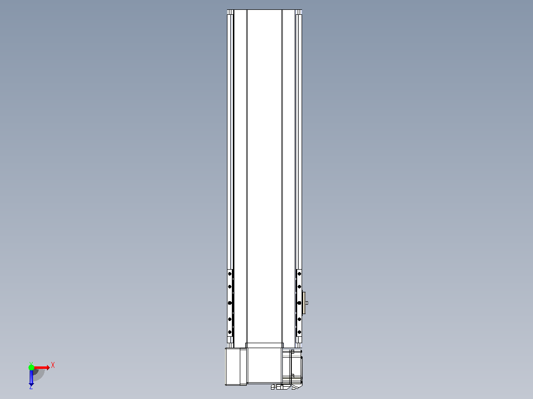 皮带直线轴半封闭可选导轨TPA-HNB-175D-140-L500-LP-Y-P75-N3俯视图