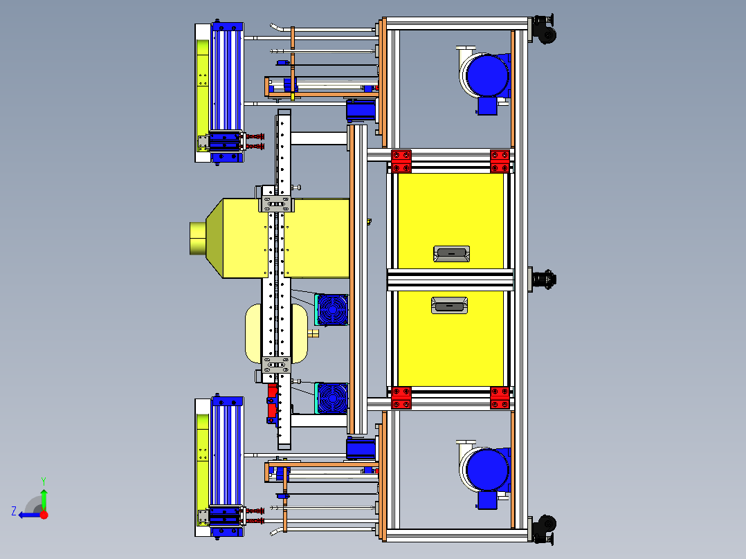 薄片自动清洗机（洗净机）右视图
