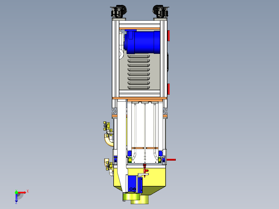 薄片自动清洗机（洗净机）俯视图