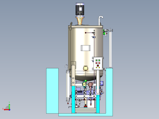 CHEMICAL INJECTION SKID化工罐模型3D图纸 IGS格式后视缩略图