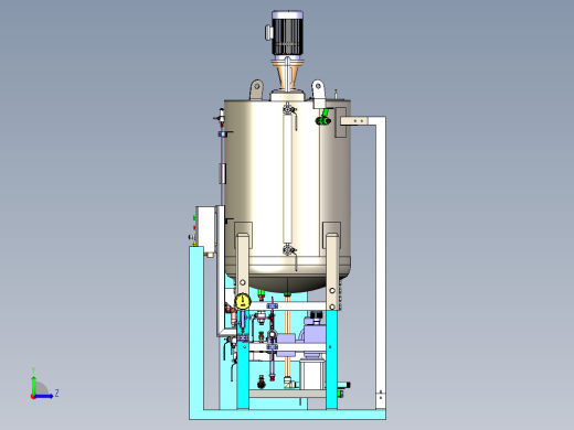CHEMICAL INJECTION SKID化工罐模型3D图纸 IGS格式左视缩略图