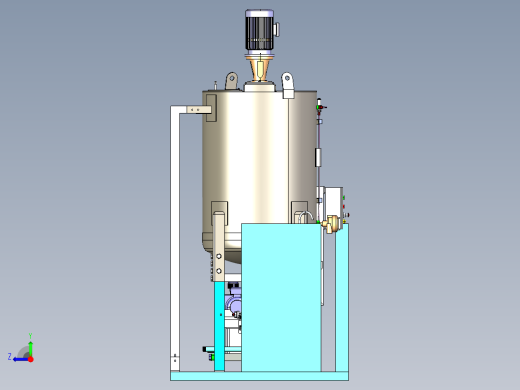 CHEMICAL INJECTION SKID化工罐模型3D图纸 IGS格式右视缩略图