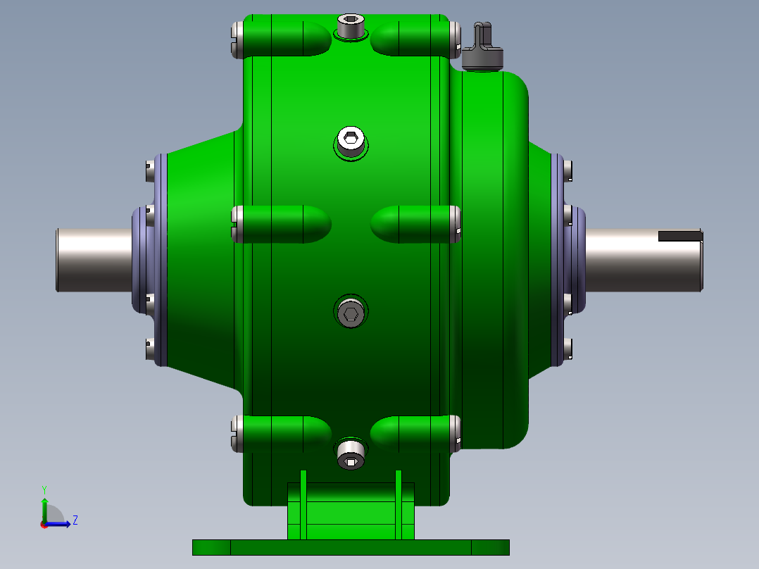 滚动活齿减速器左视图