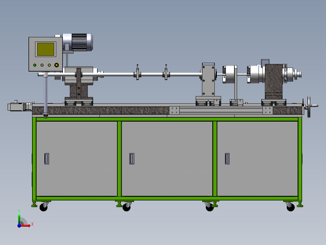 非标深孔钻设备3D图纸 K332前视图