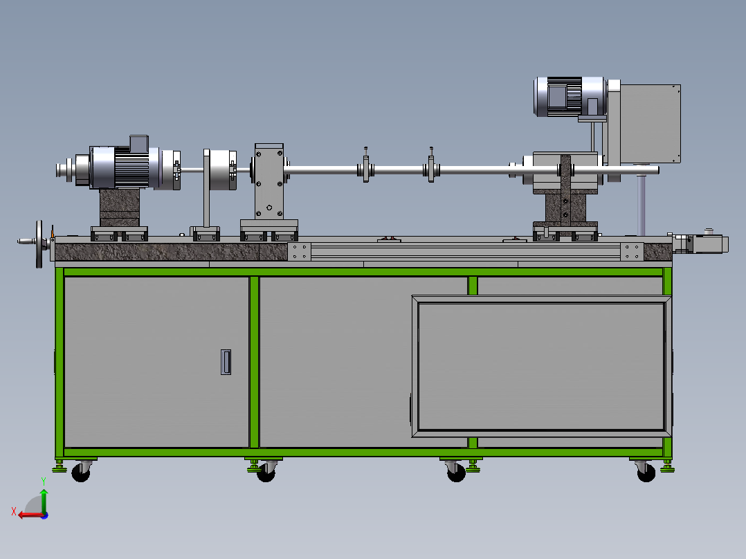 非标深孔钻设备3D图纸 K332后视图