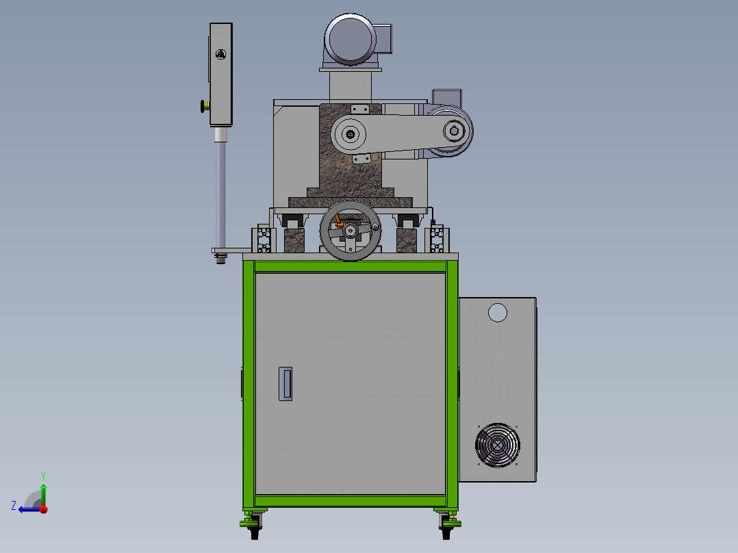 非标深孔钻设备3D图纸 K332右视图