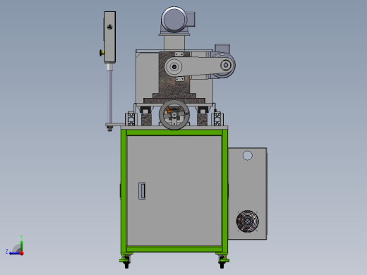 非标深孔钻设备3D图纸 K332右视缩略图