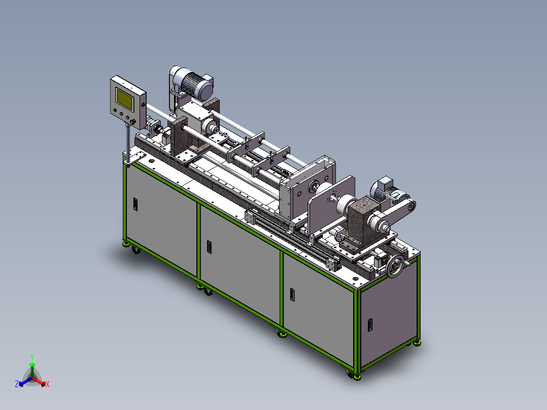 非标深孔钻设备3D图纸 K332正等轴测图