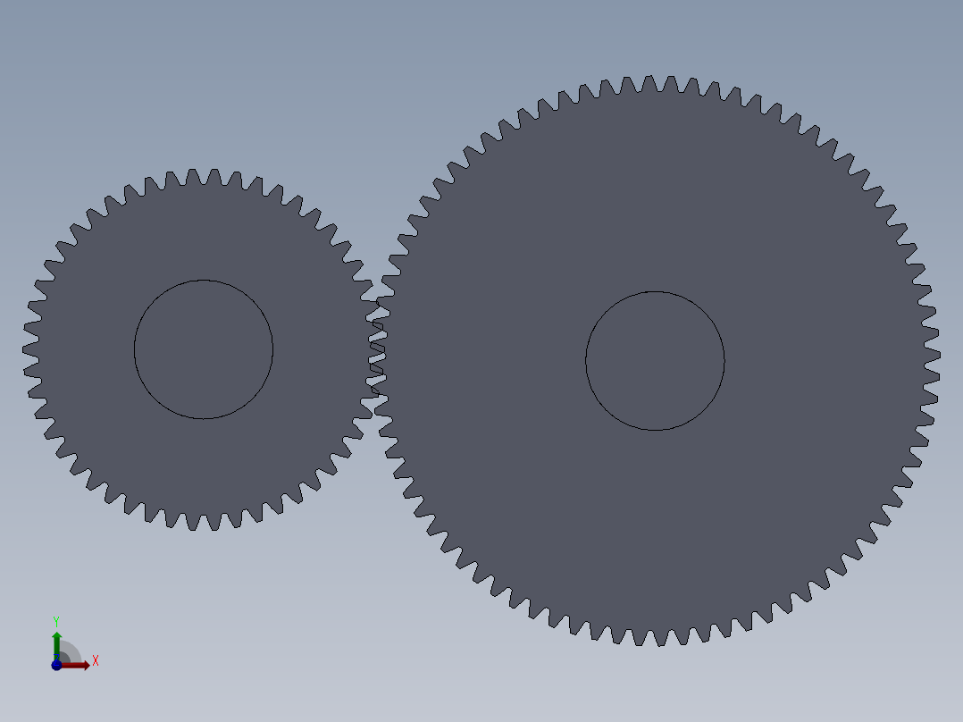 齿轮转动前视图