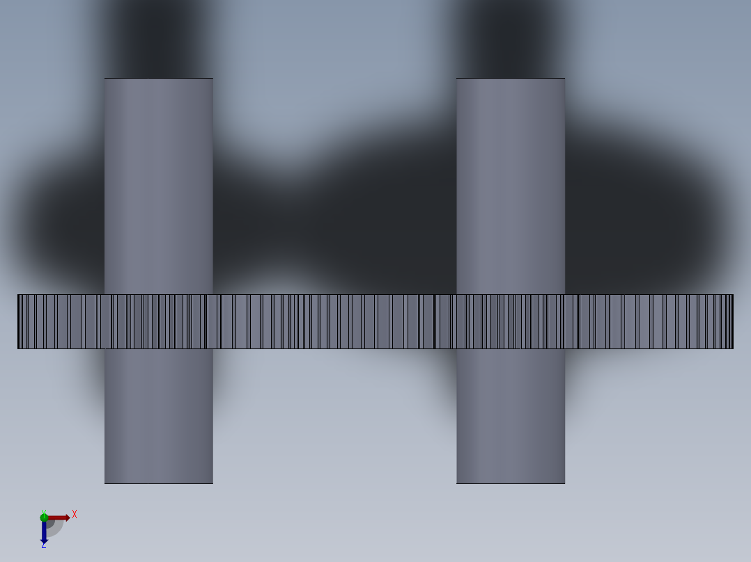齿轮转动俯视图