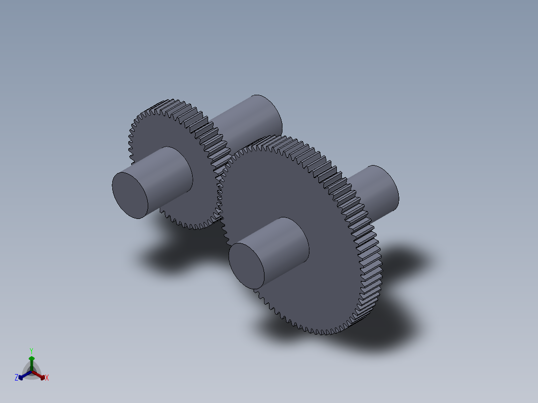 齿轮转动正等轴测图