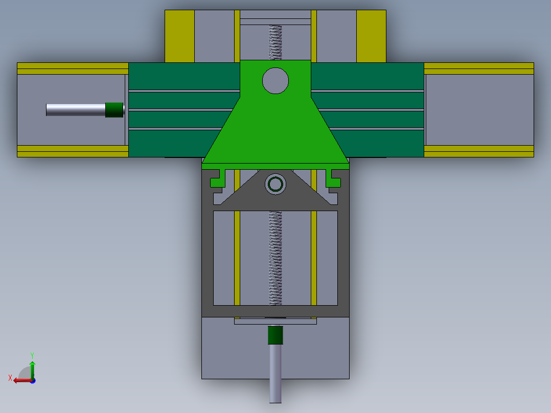 精密机床进给系统的振动分析（毕业设计，SolidWorks源文件）后视图