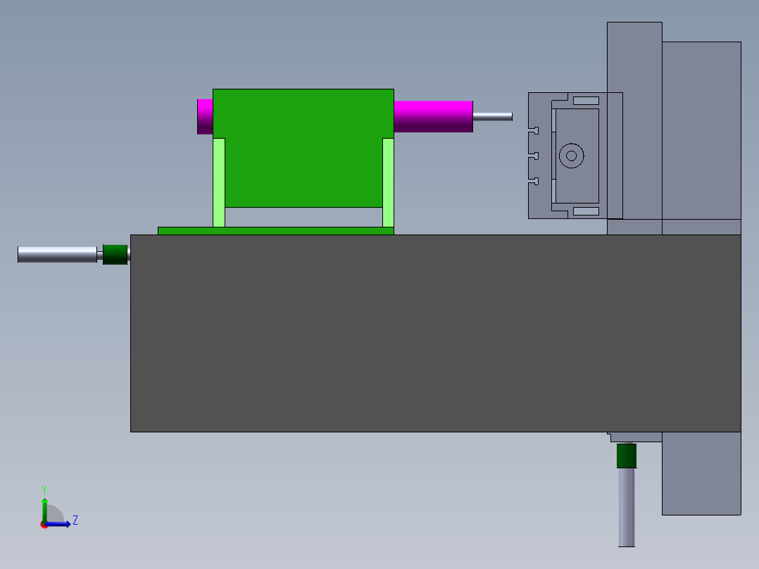 精密机床进给系统的振动分析（毕业设计，SolidWorks源文件）左视图
