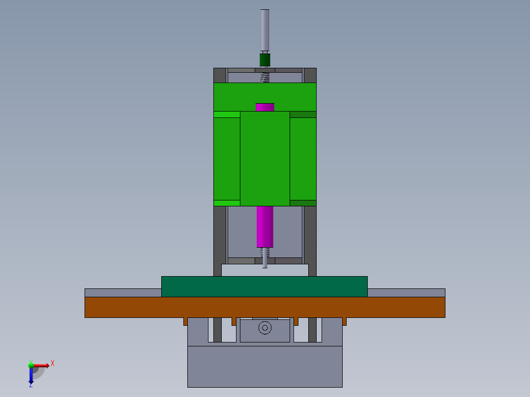 精密机床进给系统的振动分析（毕业设计，SolidWorks源文件）俯视图