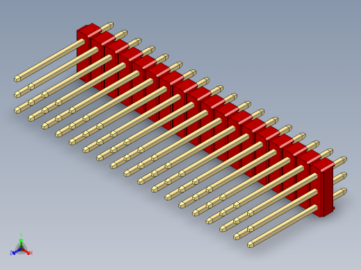 彩色公头100mil（2.54mm）系列-DS1021_red_3x18p_100mil_Type5_rev1.0