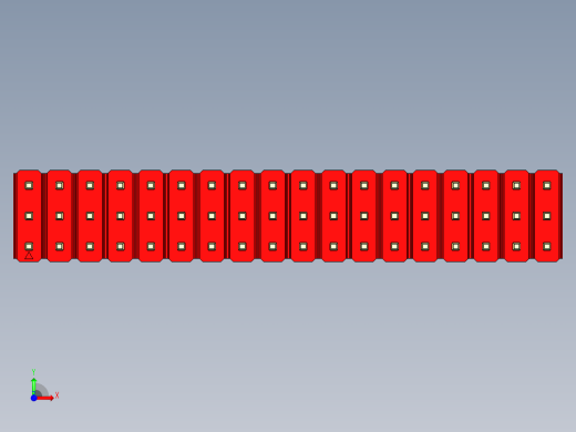 彩色公头100mil（2.54mm）系列-DS1021_red_3x18p_100mil_Type5_rev1.0前视缩略图