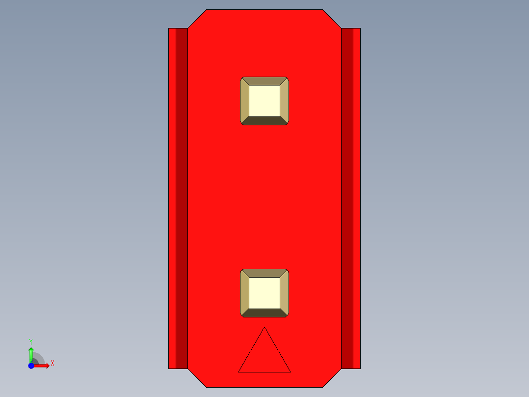 彩色公头100mil（2.54mm）系列-DS1021_red_2x01p_100mil_Type19_rev1.0前视图