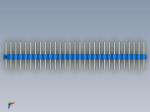 彩色公排针 100mil 2.54mm 系列-DS1022_blue_3x29p_100mil_TypeD_rev1.0俯视缩略图