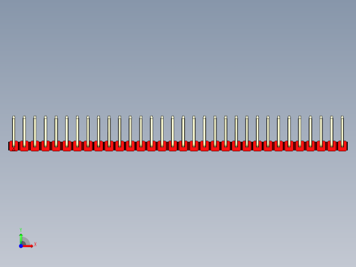 彩色公排针 100mil 2.54mm 系列-DS1022_red_32p_100mil_TypeU_rev1.0前视缩略图