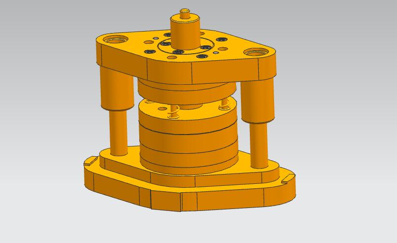 锁前板落料拉深模（CAD图+UG三维）