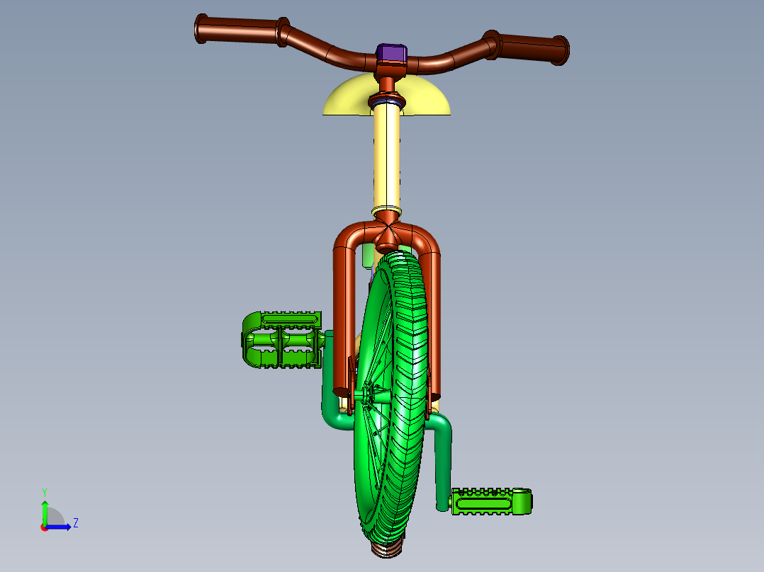 小朋友专属的软尾山地车左视图