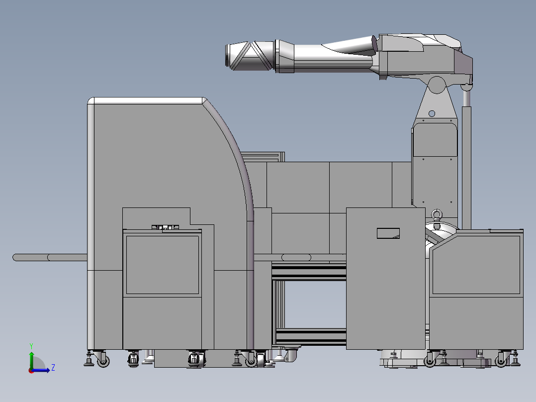 五孔插座组装机左视图