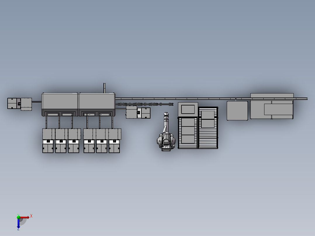 五孔插座组装机俯视图