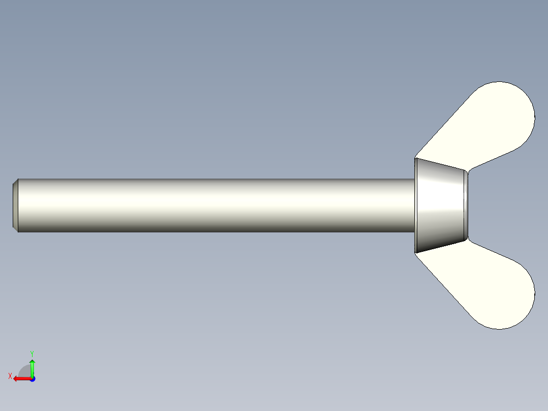 蝶形螺栓后视图