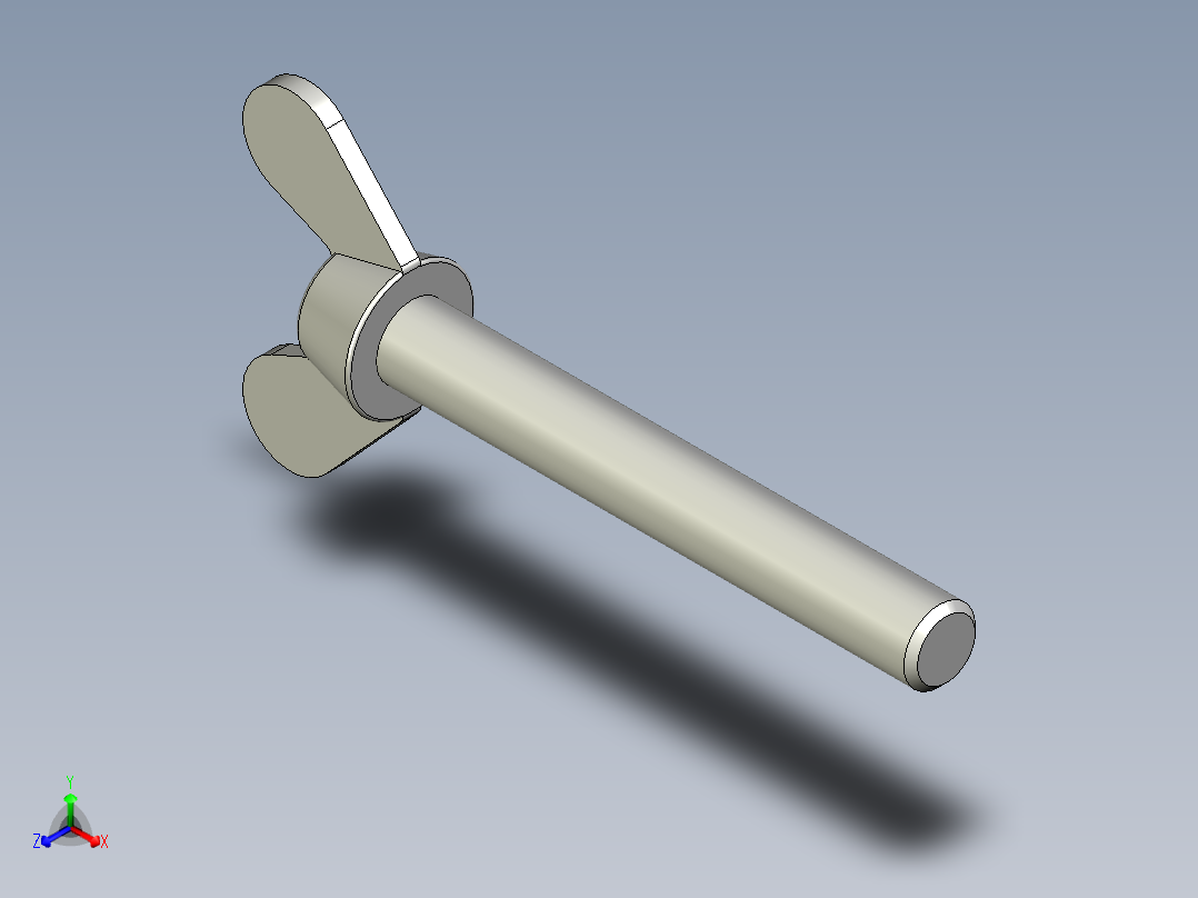 蝶形螺栓正等轴测图