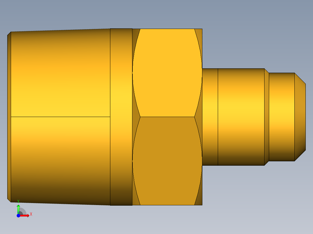 扩口式工业通用硬管接头Male Connector 48F-6-12前视图