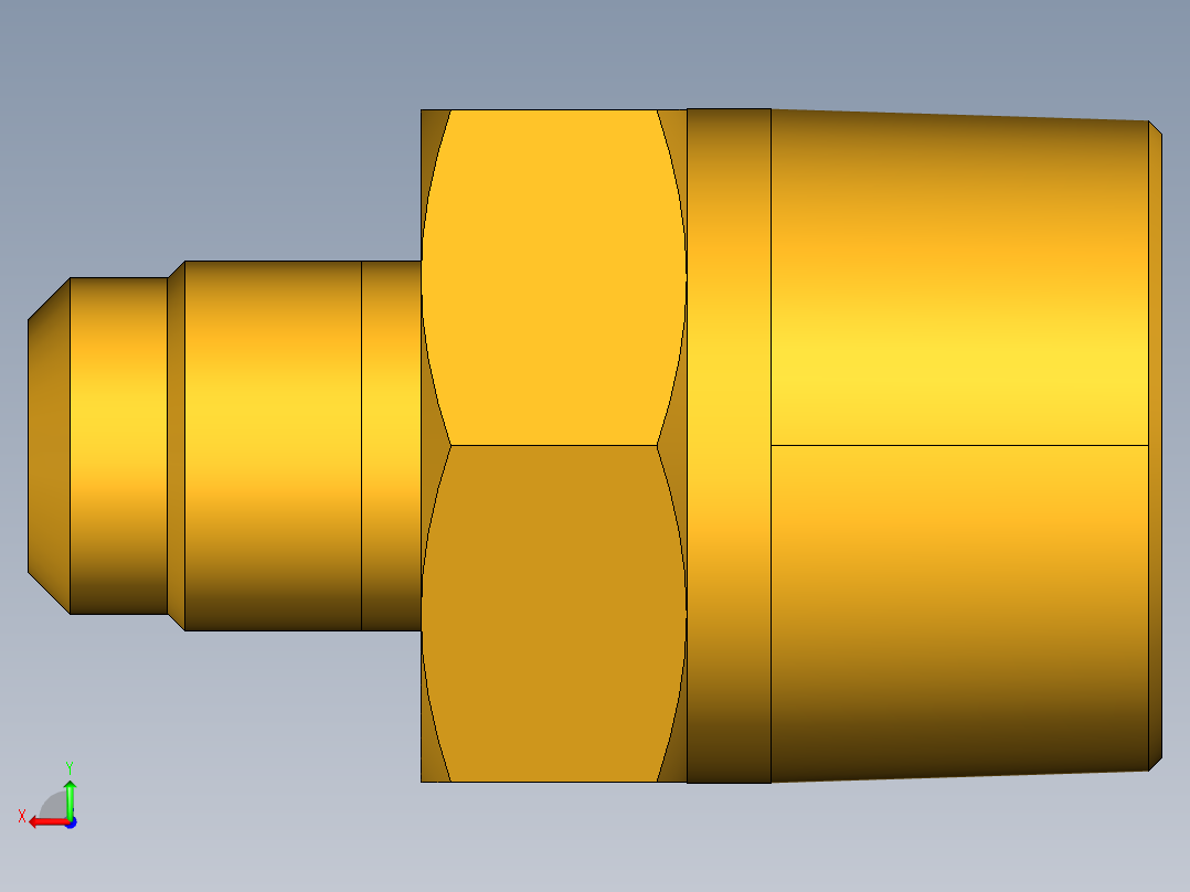 扩口式工业通用硬管接头Male Connector 48F-6-12后视图