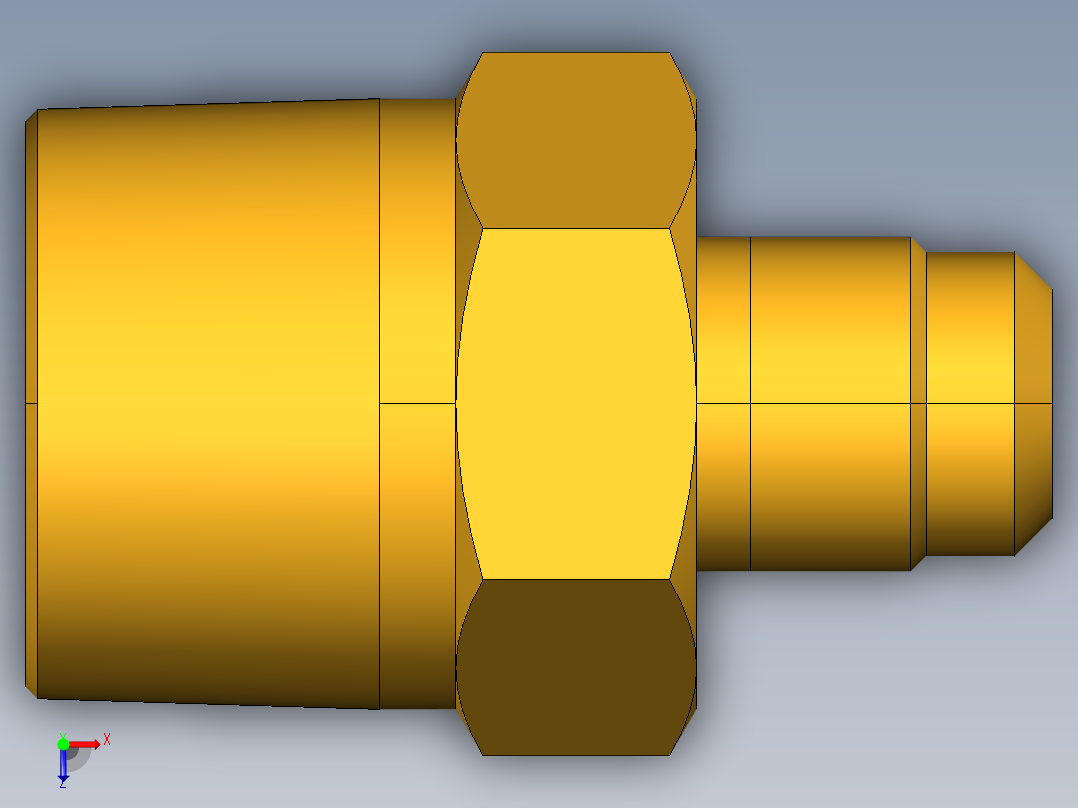 扩口式工业通用硬管接头Male Connector 48F-6-12俯视图