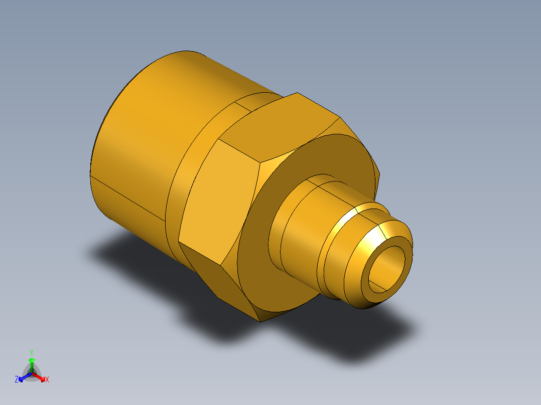 扩口式工业通用硬管接头Male Connector 48F-6-12正等轴测图