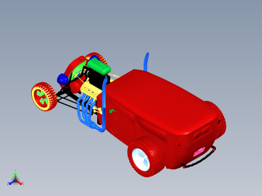 四轮车正等轴测缩略图