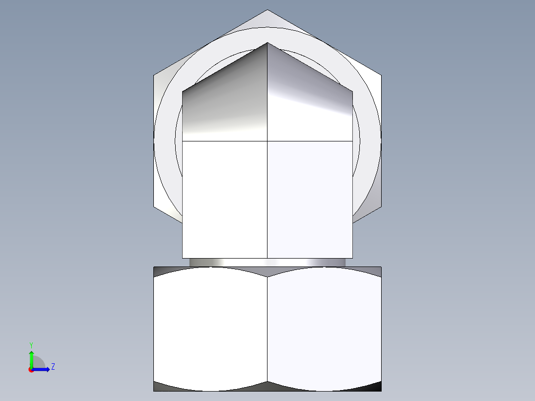 卡套式工业通用硬管接头EO_Swivel_nut_elbow_EW18ZL71左视图