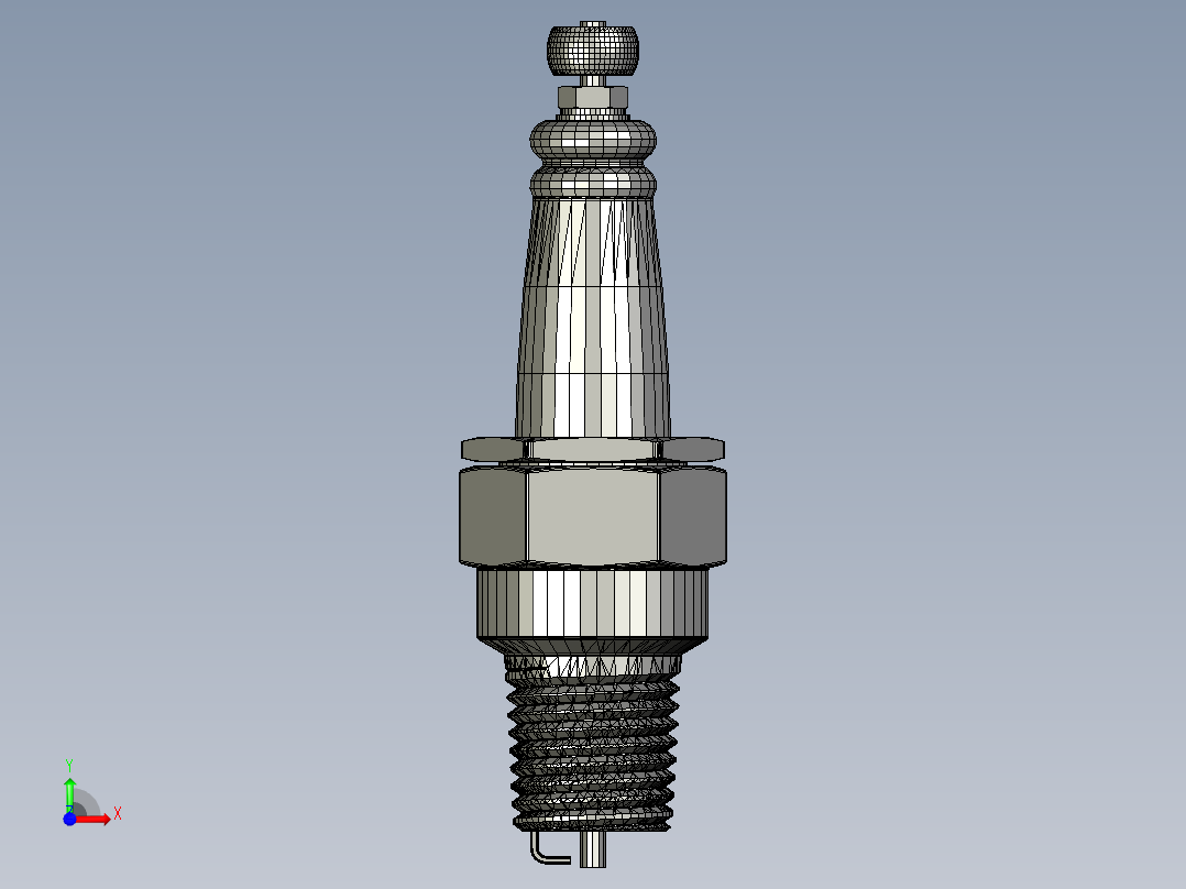 旧火花塞前视图