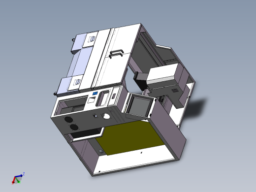 一台双头精雕机钣金 非标自动化设备3D图纸设计