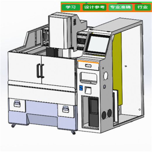 一台双头精雕机钣金 非标自动化设备3D图纸设计缩略图