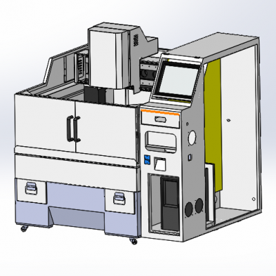 一台双头精雕机钣金 非标自动化设备3D图纸设计缩略图