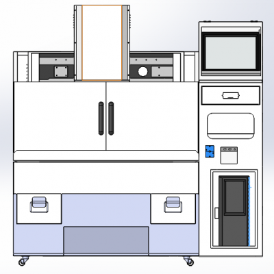 一台双头精雕机钣金 非标自动化设备3D图纸设计缩略图