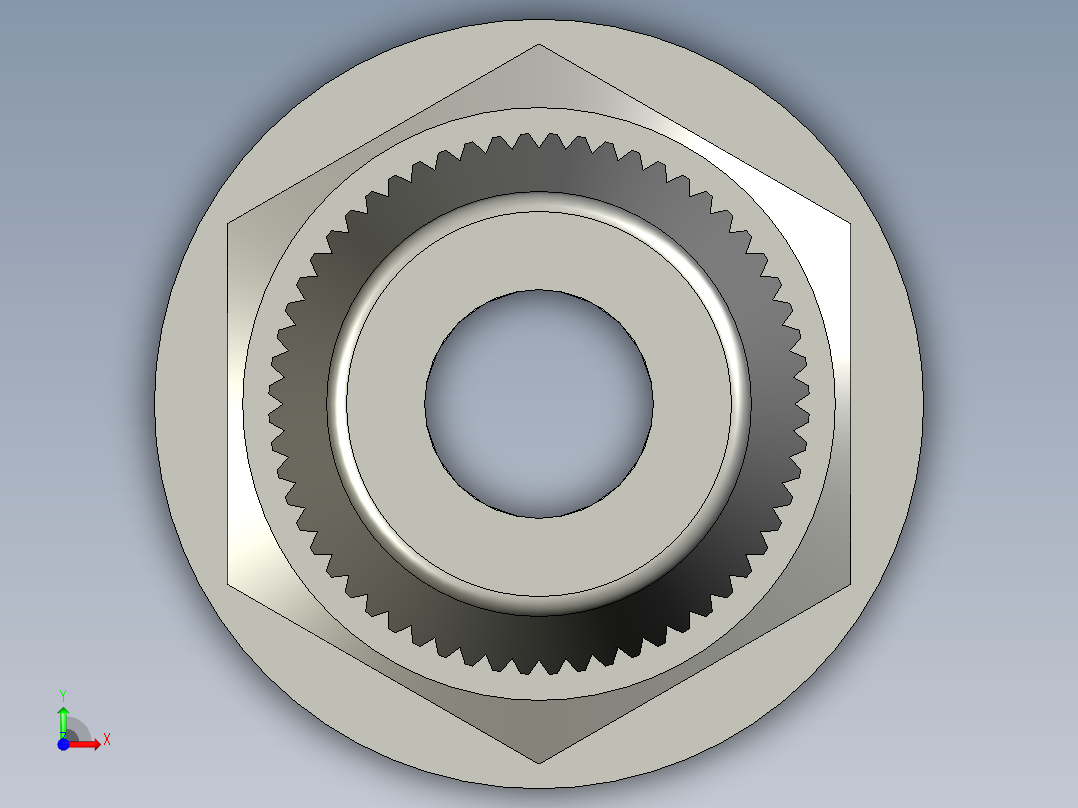 直径为10毫米的软管夹头前视图